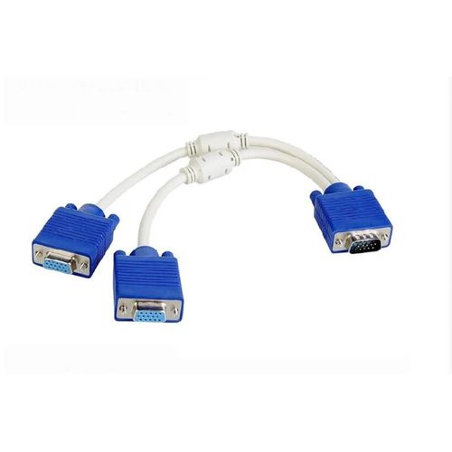 Vga Splitter Cable 1 Computer to Dual 2 Monitor