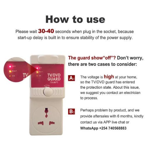 13A TV Guard - Voltage Stabilizer Surge Protector
