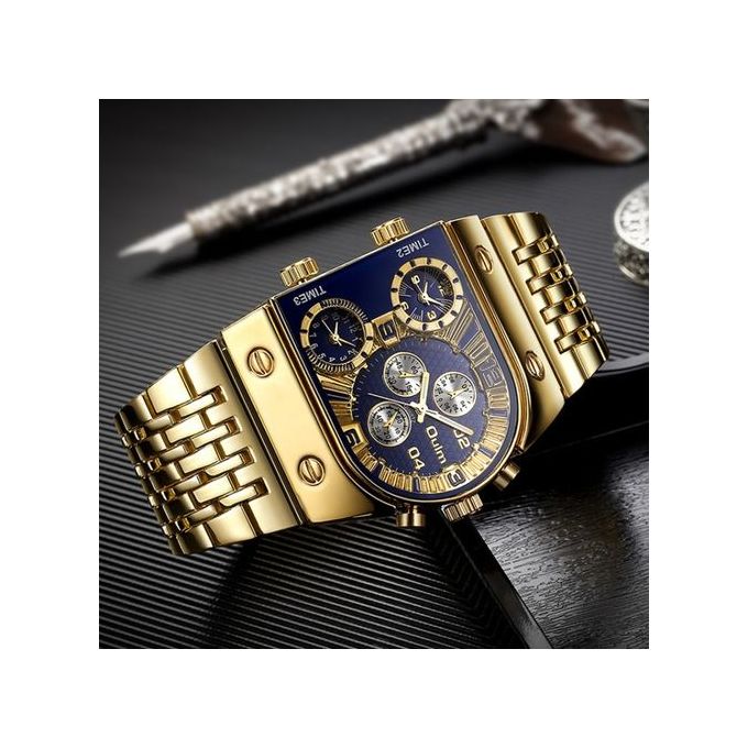 Oulm 9315 Luminous Men Watch Steel Strap Quartz Watch