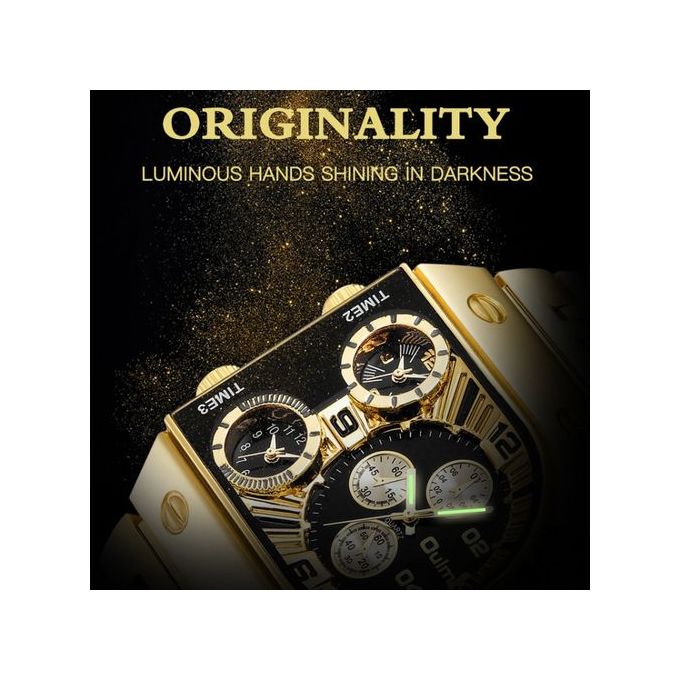 Oulm 9315 Luminous Men Watch Steel Strap Quartz Watch