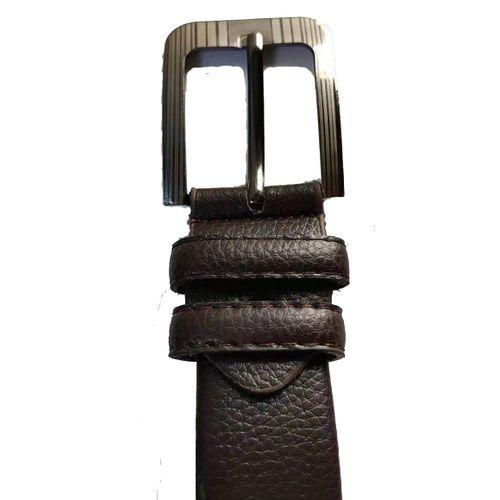 Fashion Mens Buckle Leather Belt - Brown