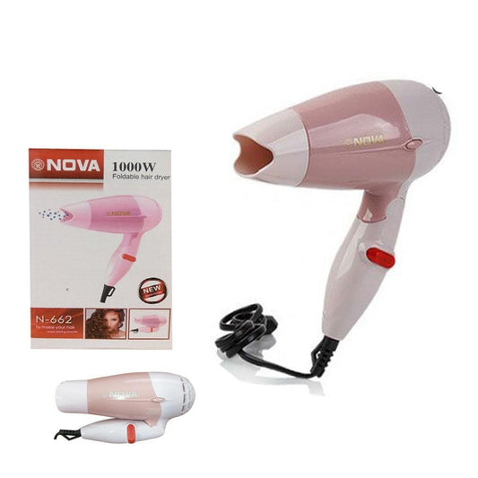 Nova Two Colors Mini Hair Dryer Cheaper Portable Long Life DC Motor Electric Foldable Hair Dryer