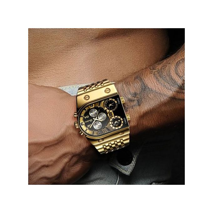 Oulm 9315 Luminous Men Watch Steel Strap Quartz Watch
