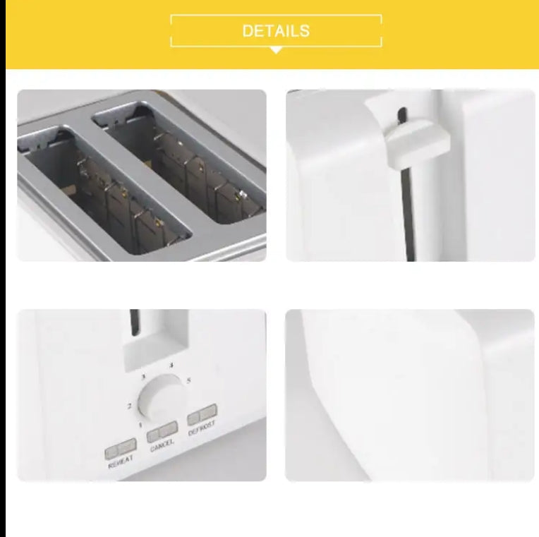 Bread Toaster 2 Slice - 700W - White
