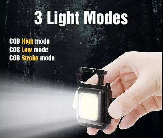 Portable COB LED Work Light with Magnet, Bottle Opener & USB-C Charging – Multifunction Outdoor Floodlight