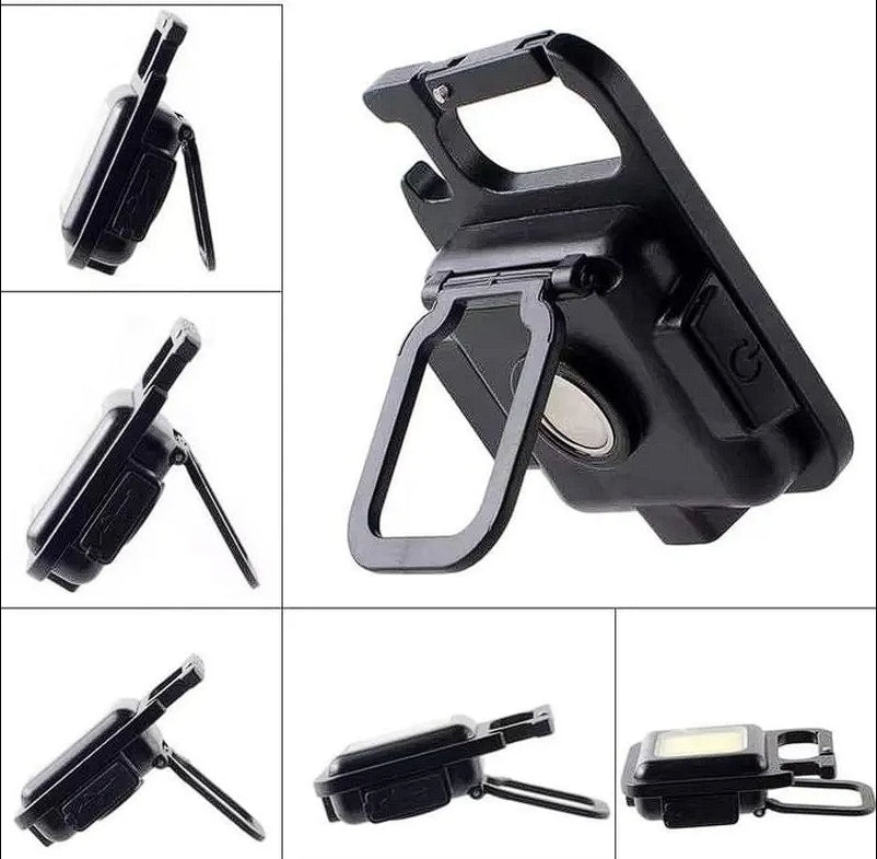 Portable COB LED Work Light with Magnet, Bottle Opener & USB-C Charging – Multifunction Outdoor Floodlight