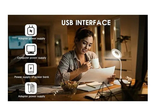 Smart USB Voice-Controlled Reading Lamp – Flexible Gooseneck, 3 Light Modes, Plug & Play