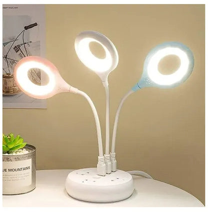 Smart USB Voice-Controlled Reading Lamp – Flexible Gooseneck, 3 Light Modes, Plug & Play