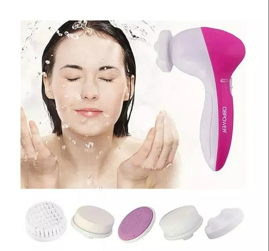 Electric Facial Cleanser Brush 5in 1