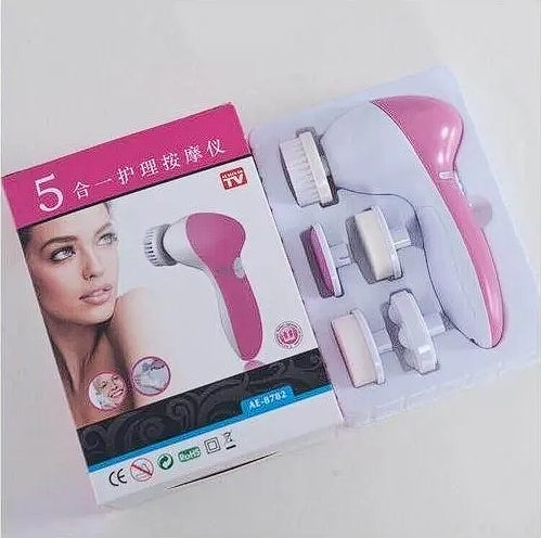 Electric Facial Cleanser Brush 5in 1