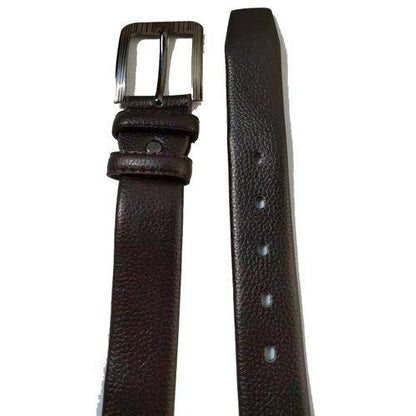 Fashion Mens Buckle Leather Belt - Brown