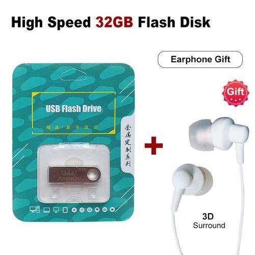 USB Flash Drive Metal USB2.0-32GB+Earphone