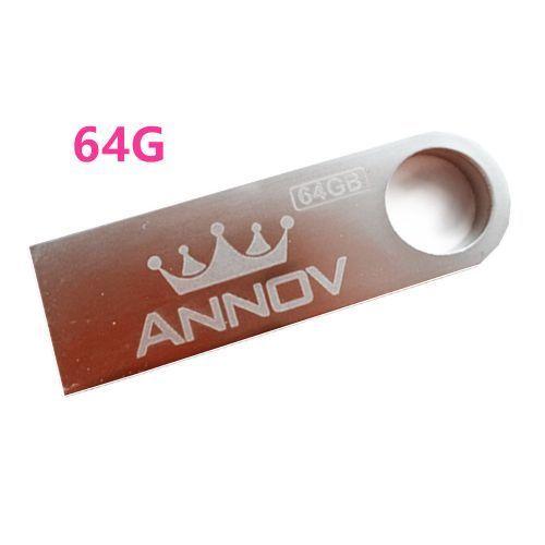USB 64GB Flash Drive Metal +Earphone